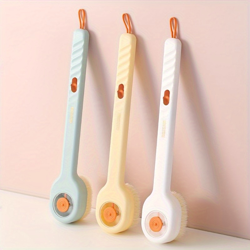 3 colour selectable back cleansing brushes with soft bristles and ergonomic long handle   battery free gentle body cleansing tool that doesnt need to be   unisex friendly   shower brushes Product details 9