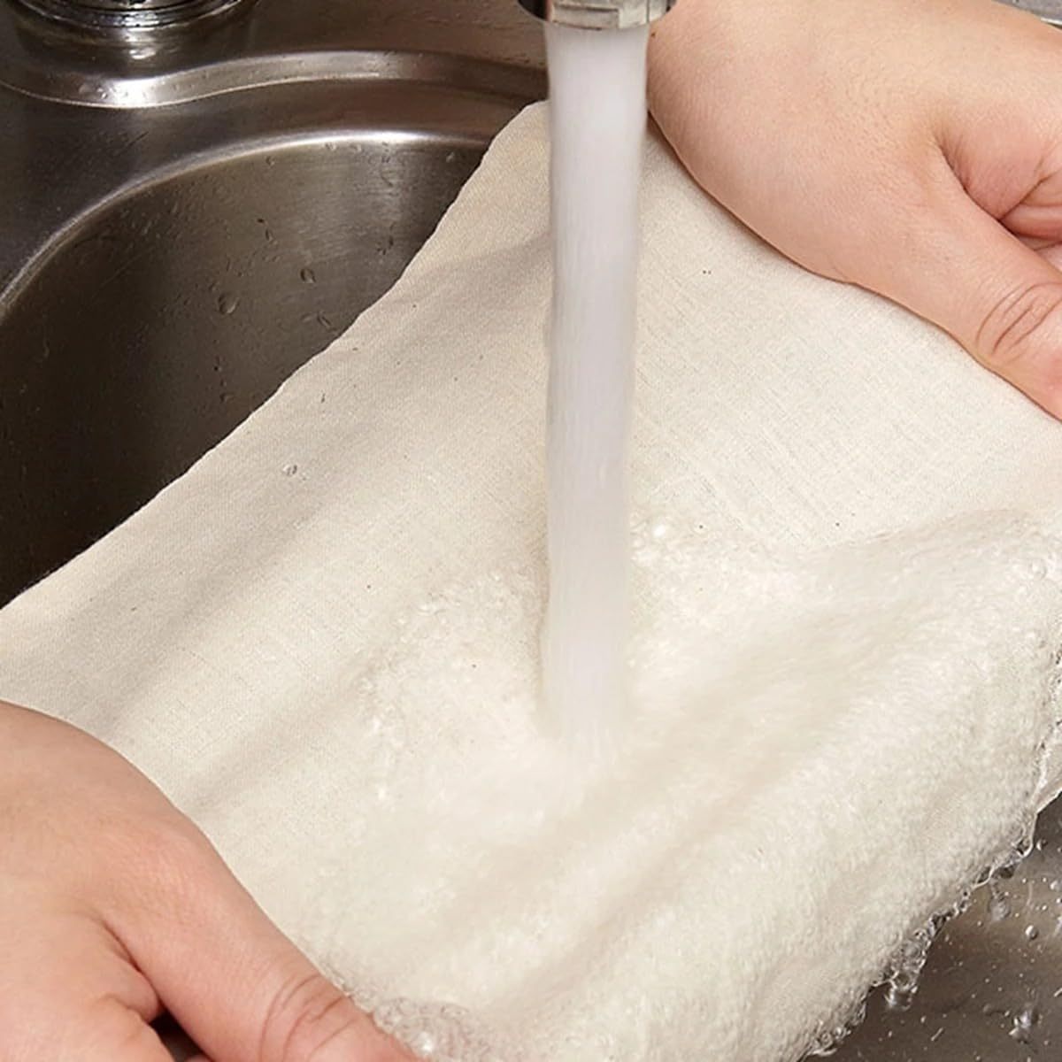 6 reusable gauze filter bags -3 sizes, kitchen essentials - used for filtering, cooking, baking, yogurt, juice, wine filtering, and cheese making - food safety fabric food filter bags with drawstring closure, kitchen essentials