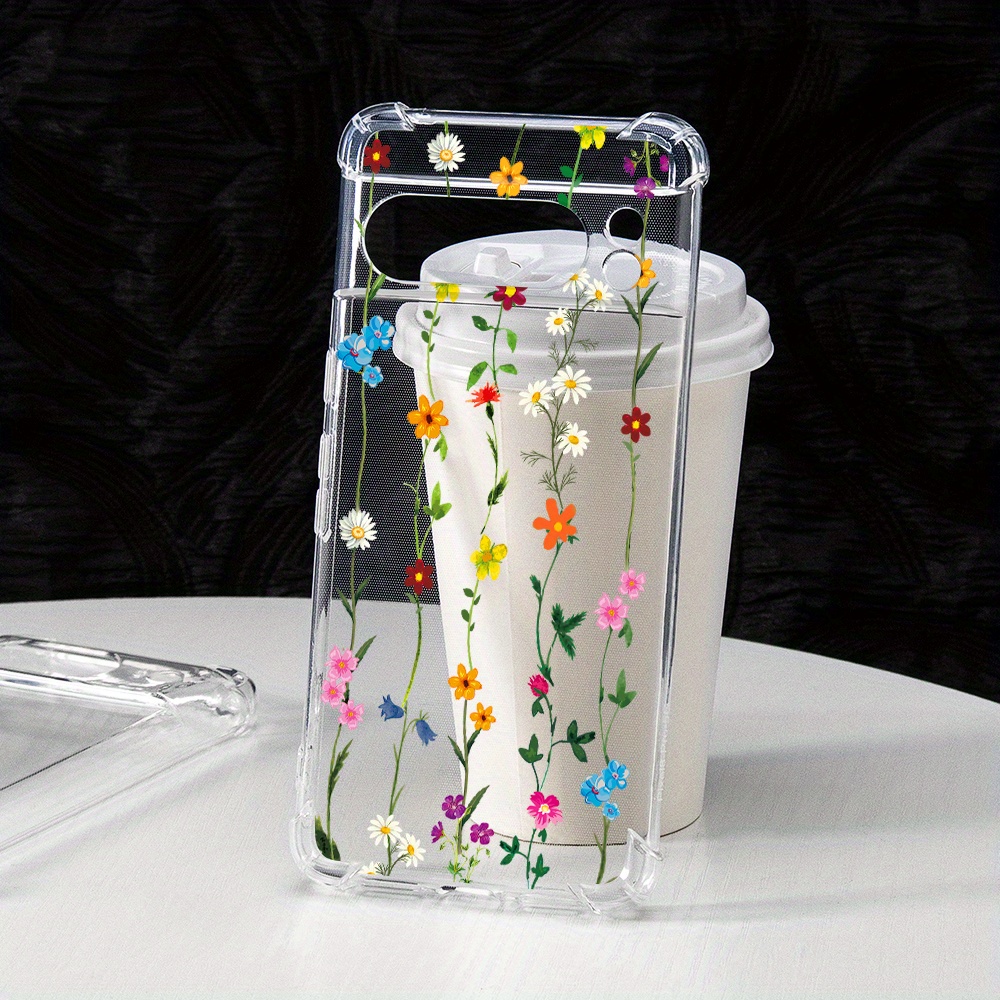 TEMU Transparent Tpu Soft Phone Case With Trendy Patterns For Google Pixel 9 Pro Xl 9a 8 8a 7 7a 6 6a
