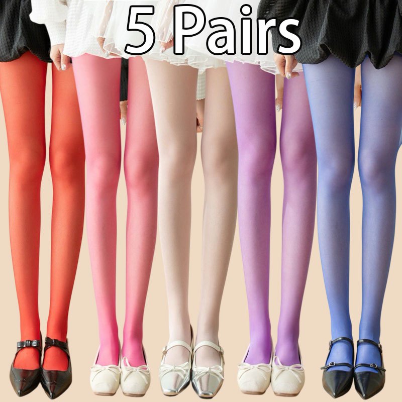 5 Pairs Of Ultra-thin Pantyhose For Spring And Summer, Sexy Tights, Soft And Comfortable, Multiple Colors From, Women's Pantyhose And Socks