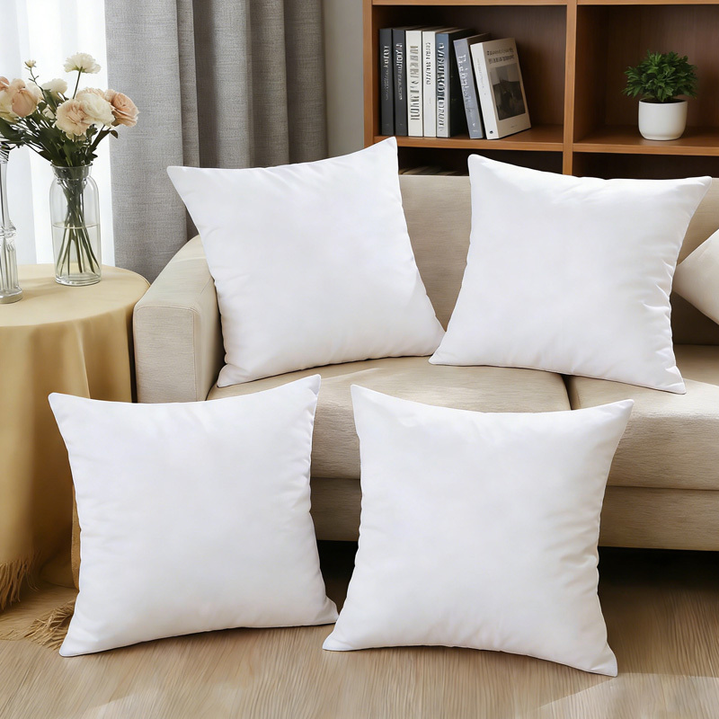 4pcs White Pillowcases - Soft And Durable Polyester Fabric, Washable Square Pillowcases, Suitable For Sofas, Beds, And Holiday Decorations, With Zipper Closure, Pillow Inserts Not Included