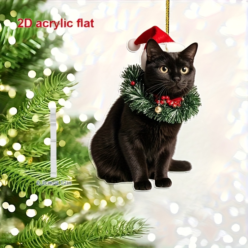 TEMU Decorazioni natalizie a forma in stile 2D piatto, in stili - 2D al posto di 3D | Stile realizzato in materiale acrilico, per alberi di Natale,