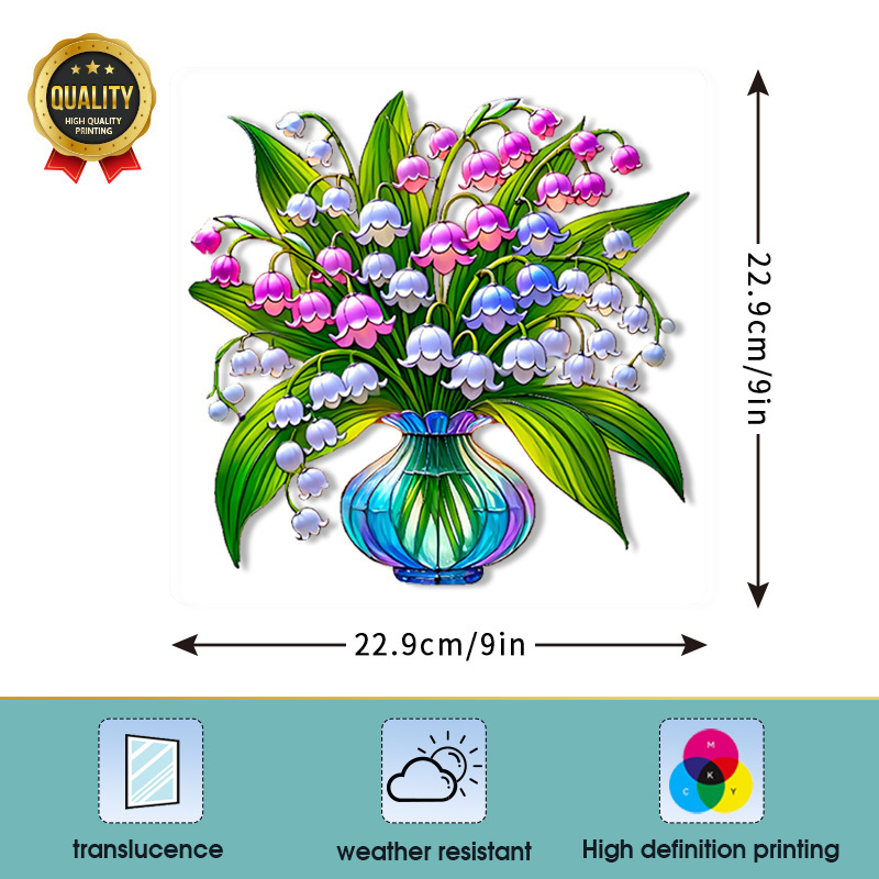 1pc Spring Bloom Flower Vinyl Decal, Reusable Static Cling Window Sticker For Home & Rv, Glass Sun , Pet Film No-glue Decorative Glass Decal, Perfect Gift For Home Decoration