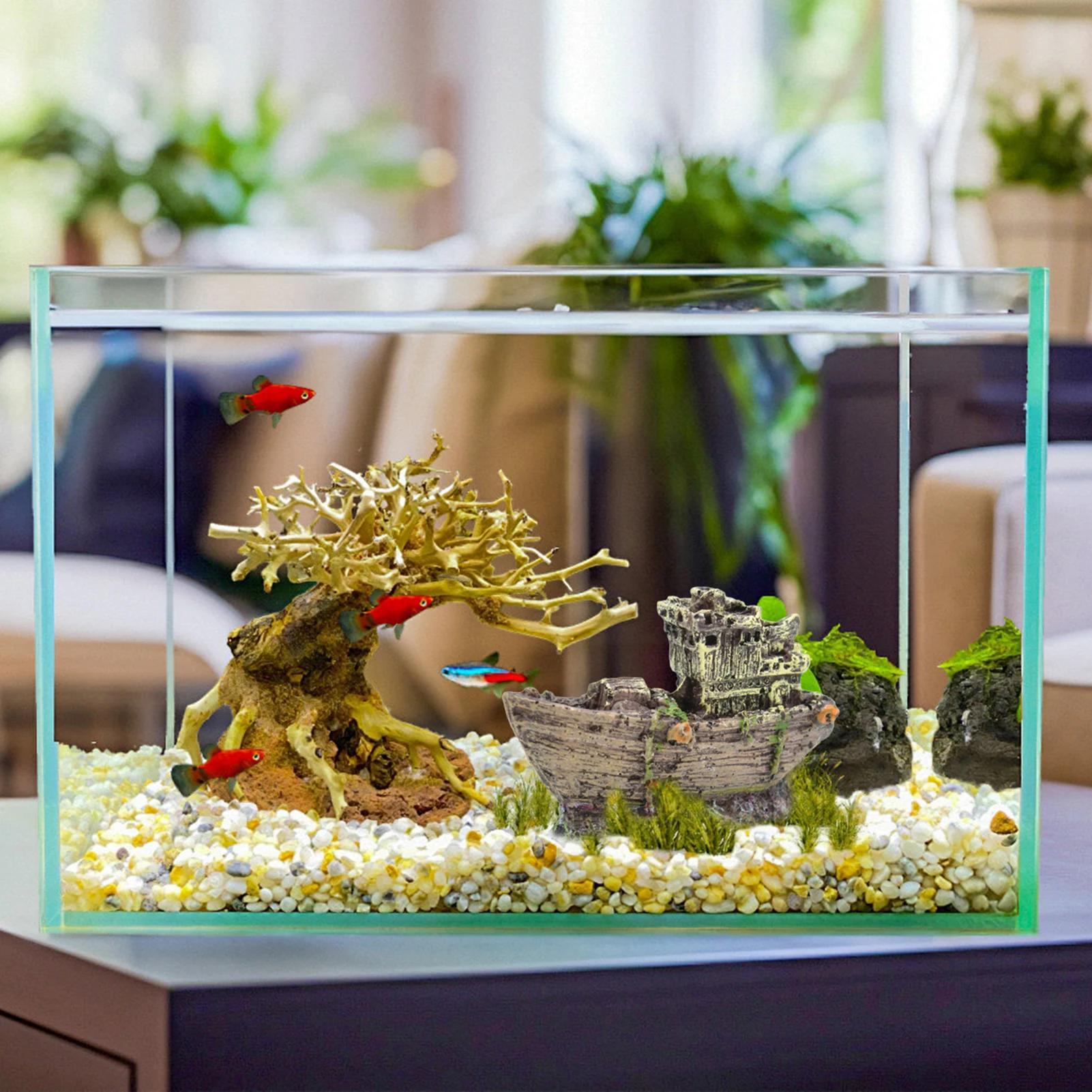 1pc mini pirate ship resin realistic details aquarium - Temu Mexico