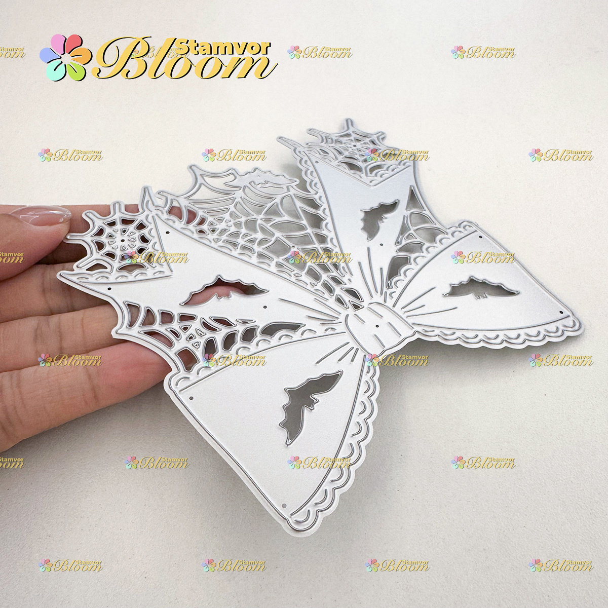TEMU Stamvorbloom Gothic Lace Web & Die Mold - Compatible For Die-cutting Machines, Retro Halloween Crafting With -shaping For Card Making,