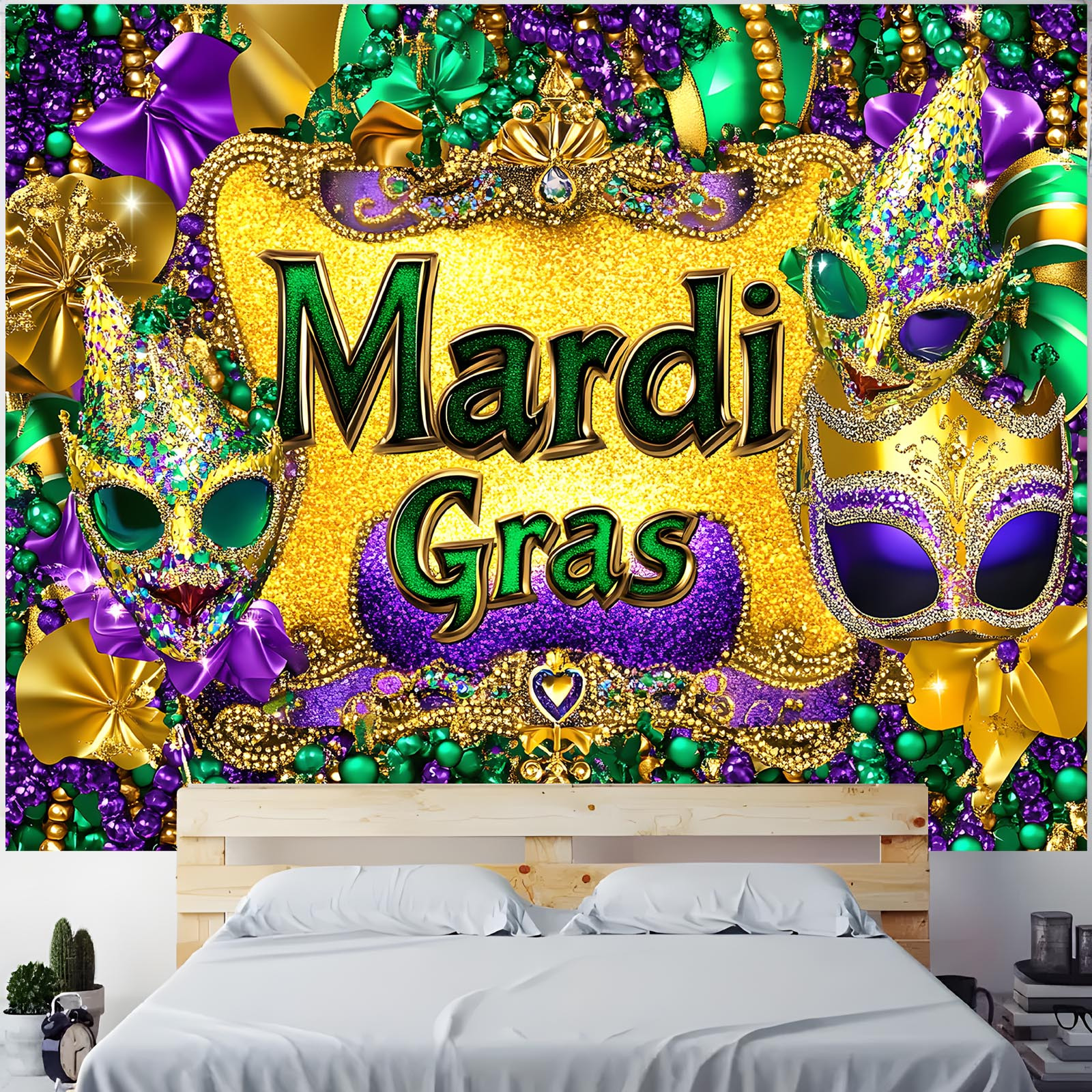 

1pc Mardi Polyester Backdrop - Multipurpose & Decor For , , - / Decoration For Christmas, Easter, New , 's Day, 's Day