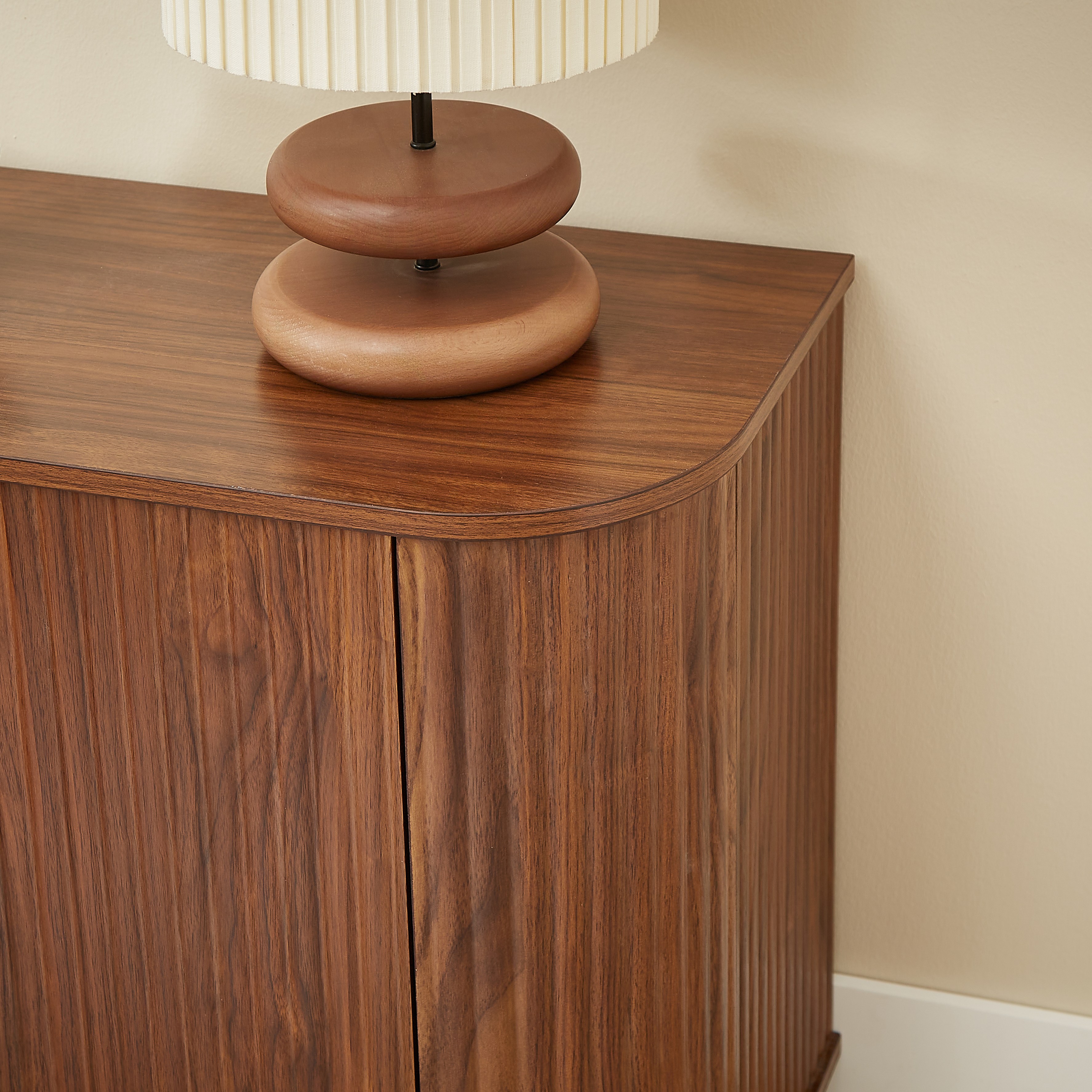 Modern Geometric 4-Door Sideboard 14 Geometric Door Detail and Internal Storage