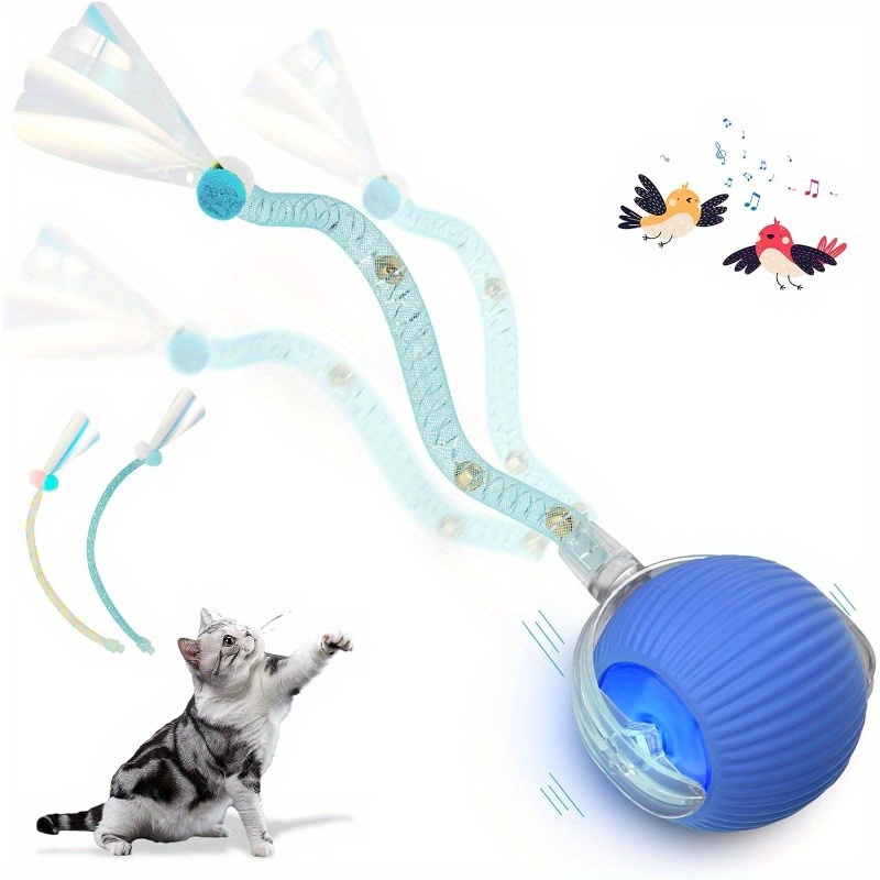 pcs cat toys for bored indoor cats, cat bat wings, usb
