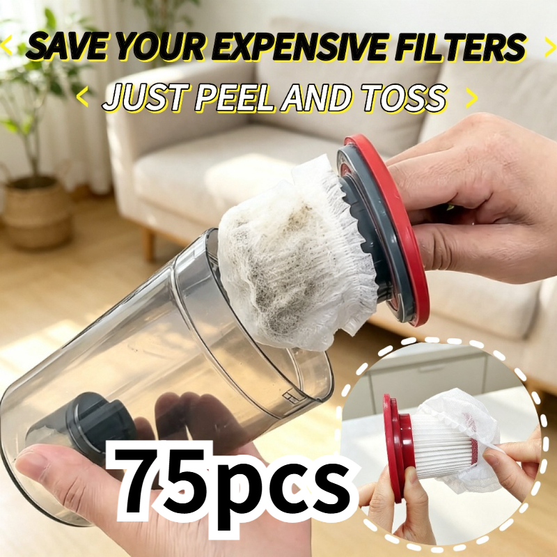 TEMU Kit de 75 pièces de housses de filtre élastiques de rechange pour aspirateur, accessoires de filtre pour aspirateur domestique, kit de filtres