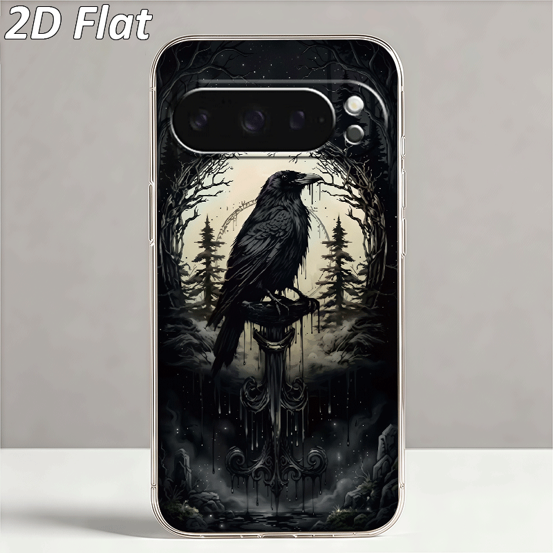 TEMU Phone Case: 2d Flat Forest Moon Phone Case, Suitable For Google Pixel 6a, 7a, 7 Pro, 8a, 8 Pro, 9a, 9 Pro, Pixel 10, Pixel 10a, Pixel 10 Pro,