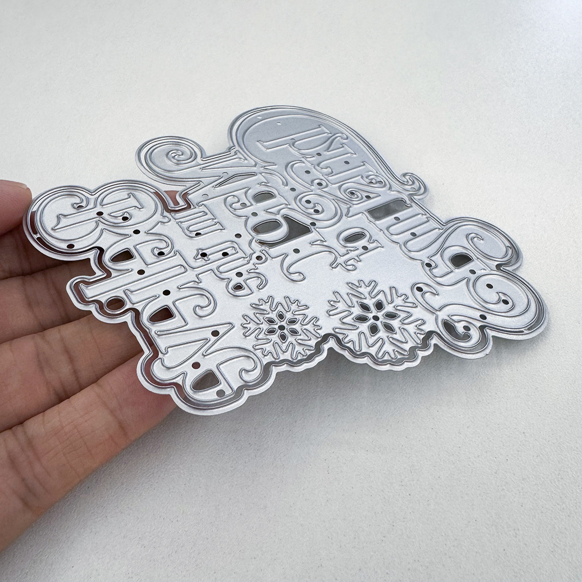 TEMU Original Lovely Winter Christmas Snowflake Layers Believe In Of Christmas Mold For Paper Cutting Dies, Embossing, Die For Card Making Decoration