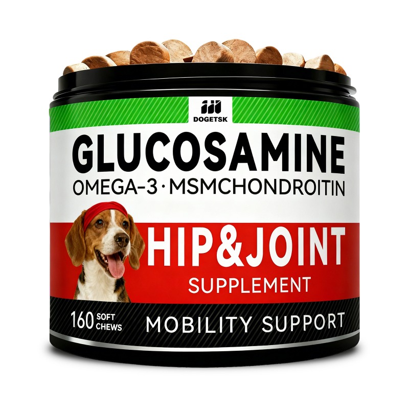 TEMU 160 Chewable Tablets For Dogs | Suitable For Senior And Large Dogs With Hip And Joint Support, Contains -3 Fish Oil, Chondroitin, And Msm - Premium Joint Chewable Tablets