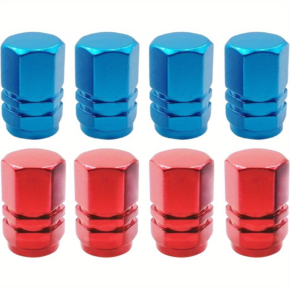 Conjunto de 8 tampas de válvula de pneu em alumínio, tampas universais em metal à   de poeira para  , motocicletas, camiões, bicicletas, scooters com anéis de vedação, duráveis e resistentes à corrosão,   instalação