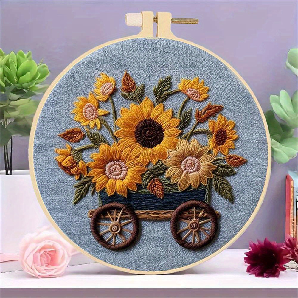 Kit de broderie naissance/baptême - point de croix - fille ou garçon - Un grand marché