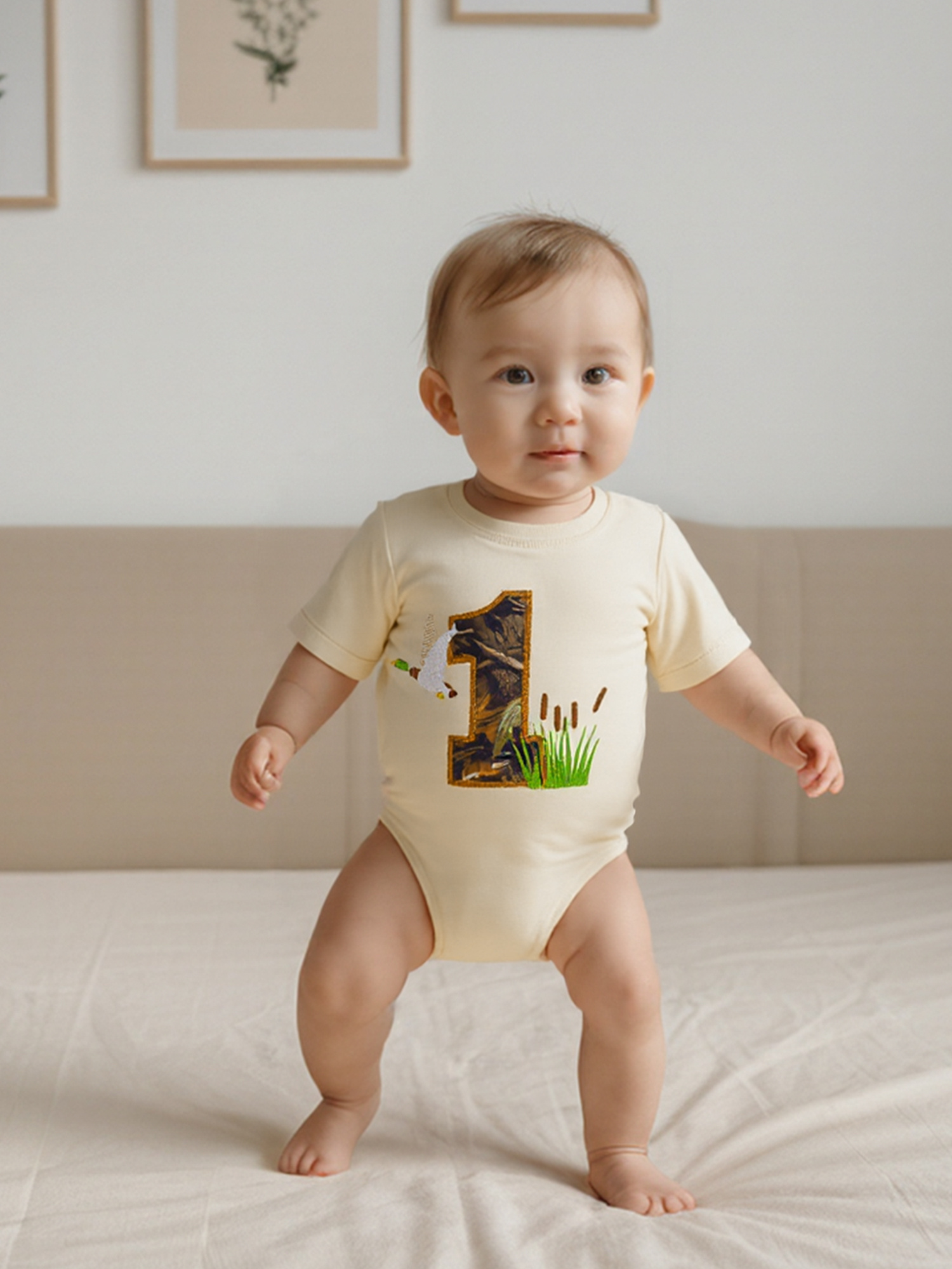 baby boys first birthday romper adorable duck number Temu - Main Image