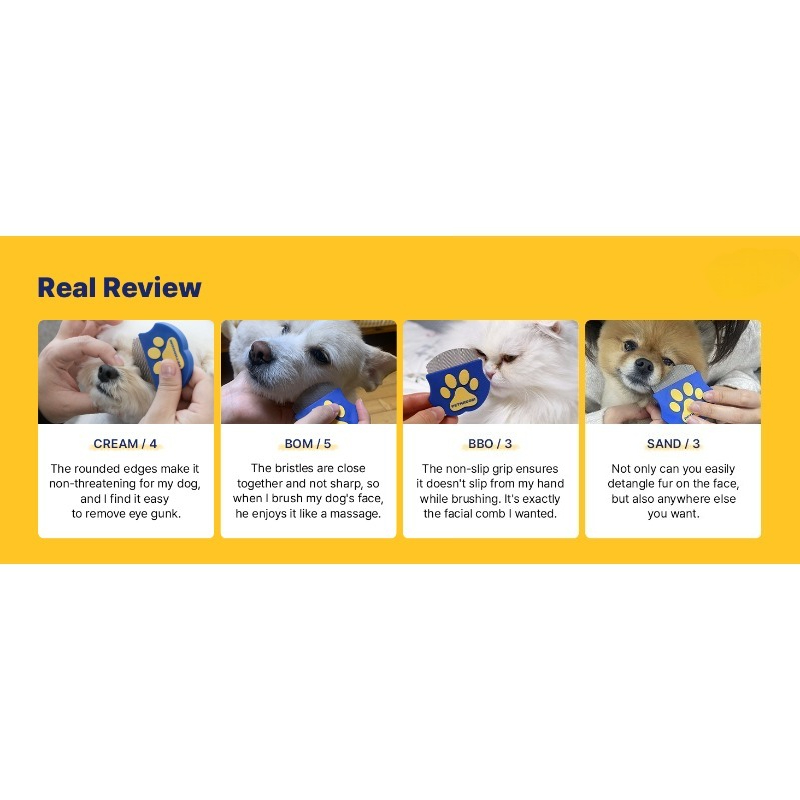 Professional Eye Cleaning Comb for Pets | Cat And Dog Stainless Steel Tear Stain Remover | Gentle Round Head Combing Tool | Compact And Portable, Used to Remove Dirt from Eyes