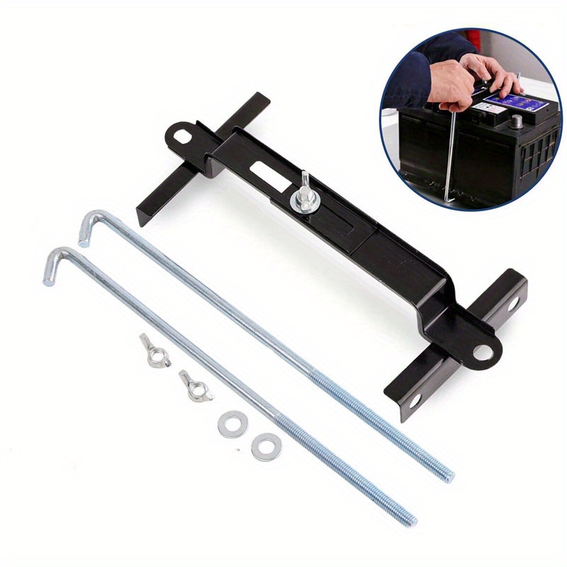 Universal Battery Holder Metal Adjustable Clamp Bracket Kit Tool