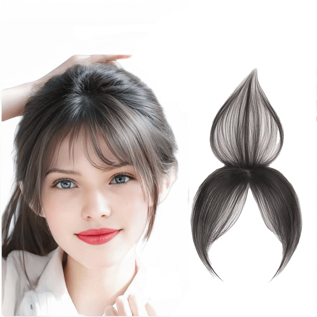 TEMU Franges et barbes postiches pour femmes en cheveux humains d' naturel pour Halloween, extensions de cheveux faciles à appliquer, élégantes,