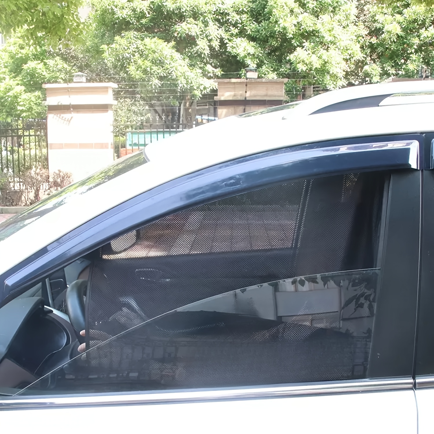 4pcs Magnetic Car Window Sunshades, Featuring Protective And Privacy Screens - Heavy-Duty Mesh Front/Rear Covers, Easy to Install/Remove, Suitable for All Vehicles, Trucks, Suvs - Heat Insulation And Glare Reduction solely for Parking Use