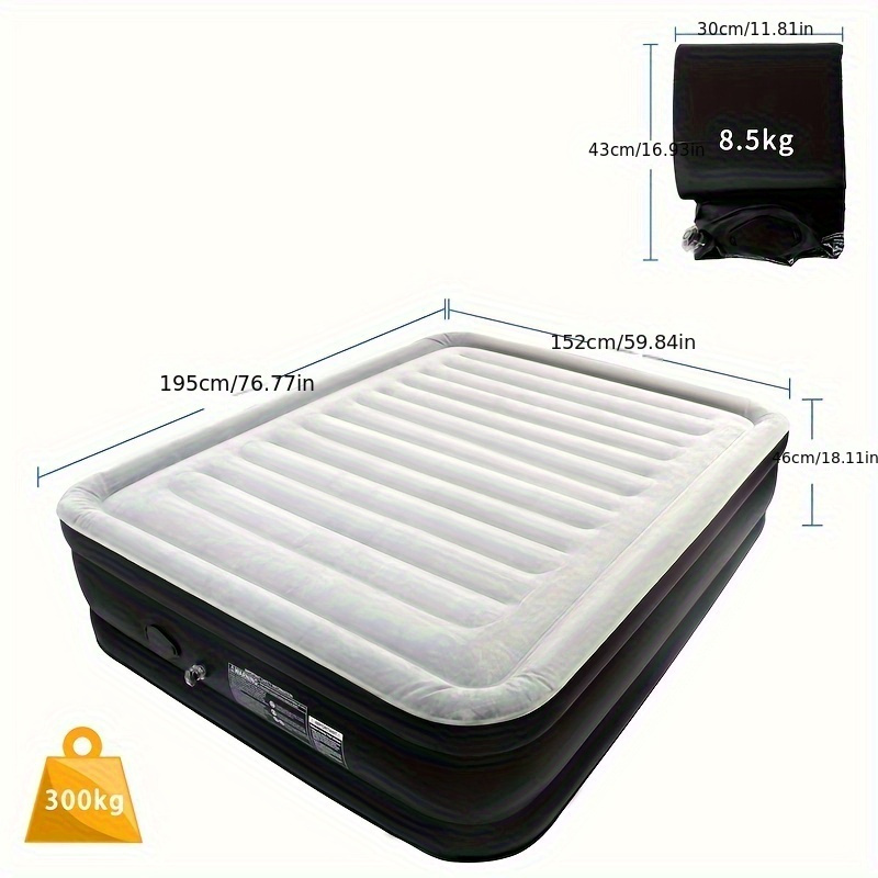 TEMU Inflatable Mattress For 1/2 Person Self-inflating Air Mattress Air Mattress (with Built-in Electric Air Pump And ) For Camping Rapid Inflation