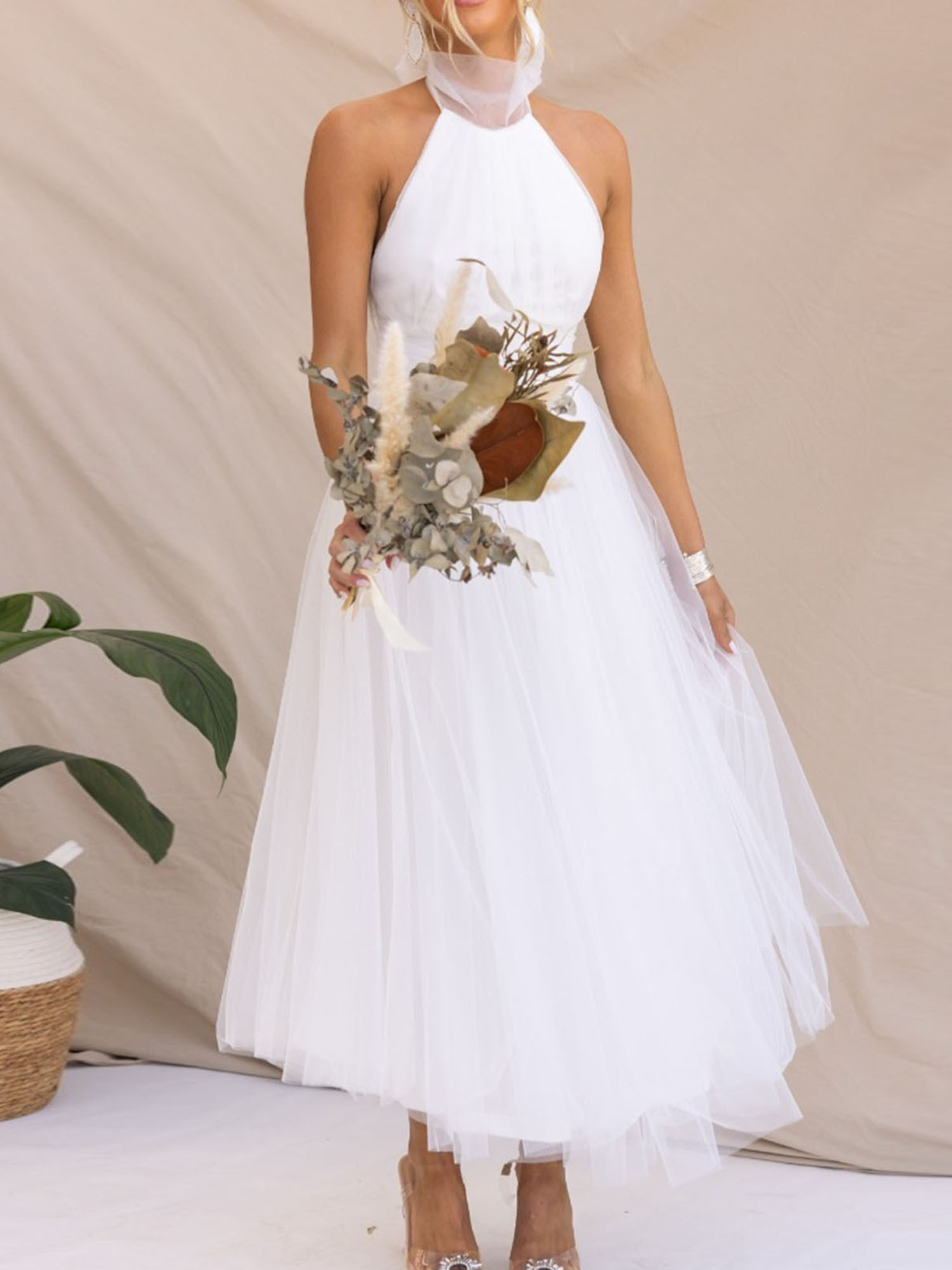 tulle halter mini dress DARLING DIVA TULLE HALTER MINI DRESS