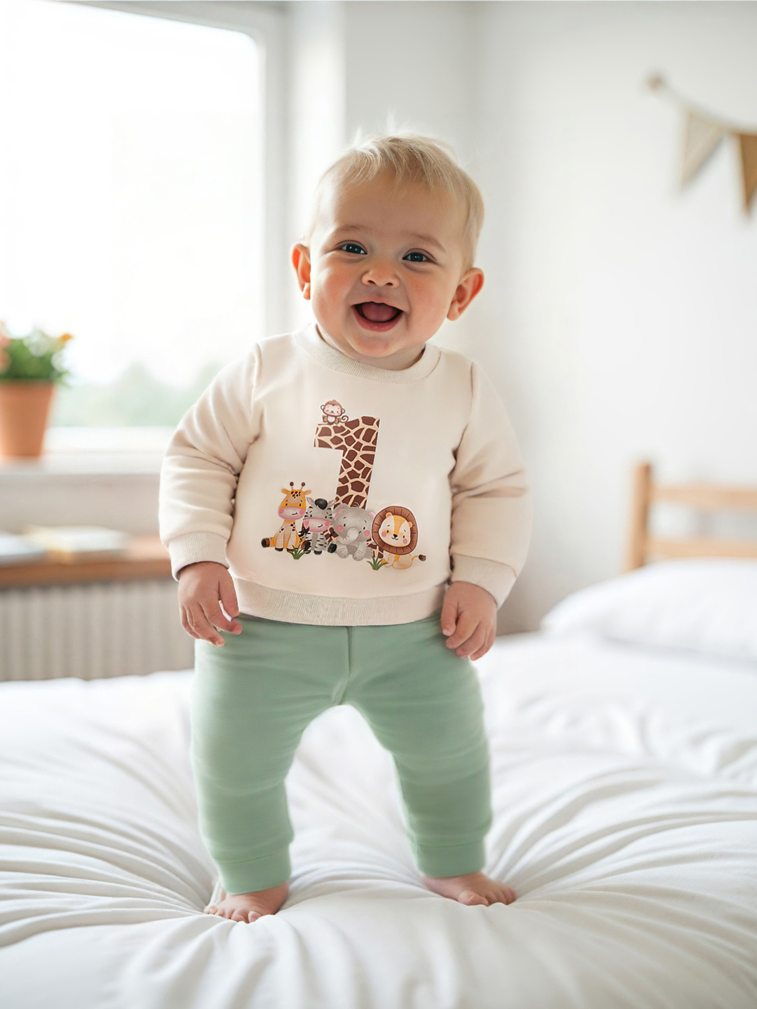 navy blue dress for baby girl Green Hedgehog Fair Isle Pattern Knitted Dress main image 1