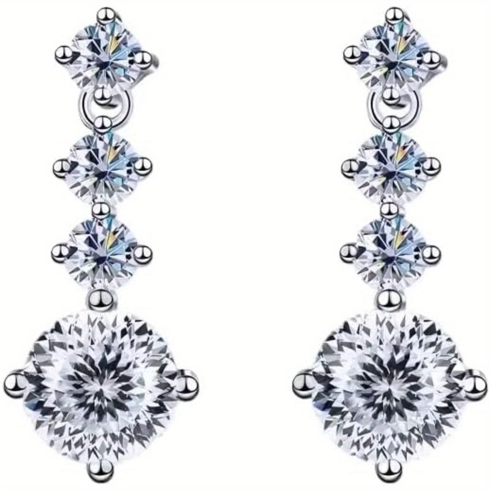 Moissanite Jewelry 925 For Men Women Sparkling Shine Jewelry Gift Feminine Fashion For Bridal Photos Ceremony Reception Couple Celebration Birthday Christmas Gifts For Women Wife Her