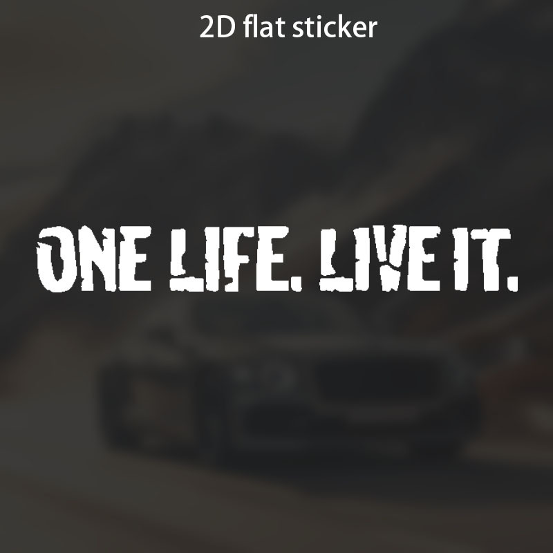 2d Flat, ". Live It." Car Sticker - Self-adhesive Vinyl Decal, Suitable For Bumper, Windows Or 4wd Vehicles - Black Letters, Easy To Apply, Car Decoration, Accessories, High Quality, 2d Flat