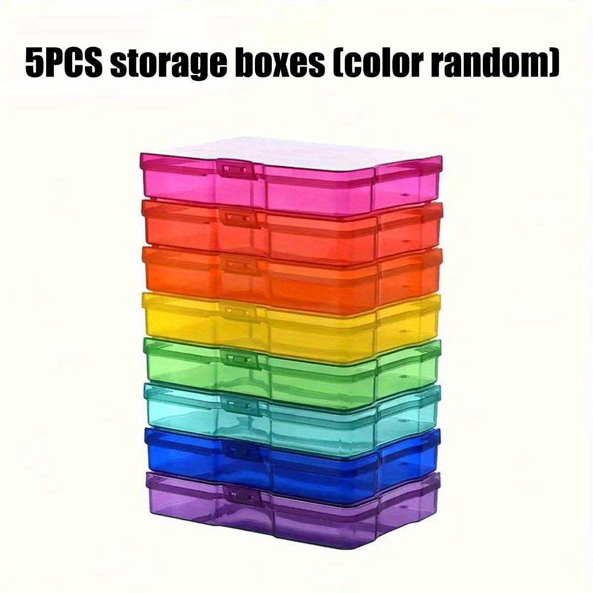 Image of 5/8pcs Colorful Multifunctional Storage Box, Drawer Storage Box, Photo Storage Box, Craft Supplies Storage Box,random Color- Office Storage Supplies