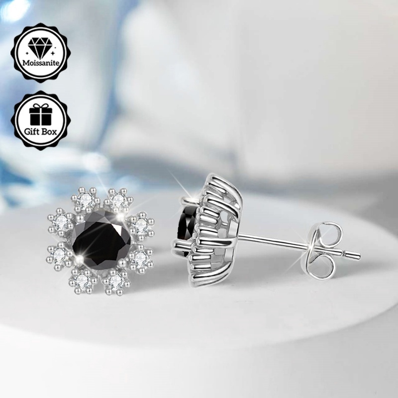 Women's Colorful Moissanite Stud Earrings