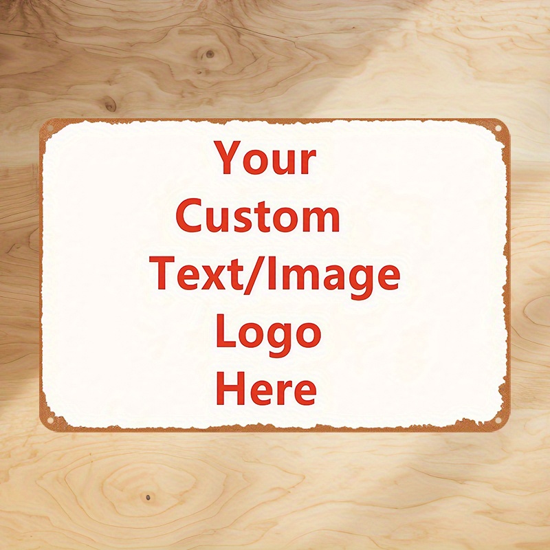 TEMU Customizable Vintage Metal Sign - (12x8 Inches/30x20cm) Home Decor Wall Art, Suitable For Bedroom, Living Room, Bar, And Office â Personalized