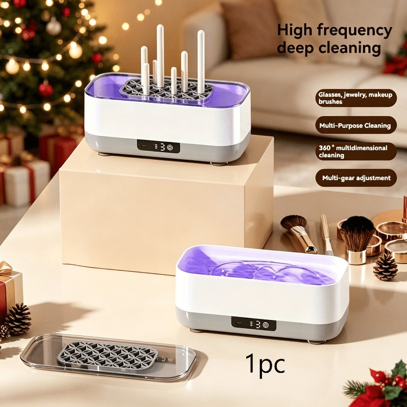 TEMU Rechargeable Technology Cleaning Machine, High-frequency Oscillations Stains, Compact And Portable For Travel Use, Cleans Eyeglasses, Jewelry,
