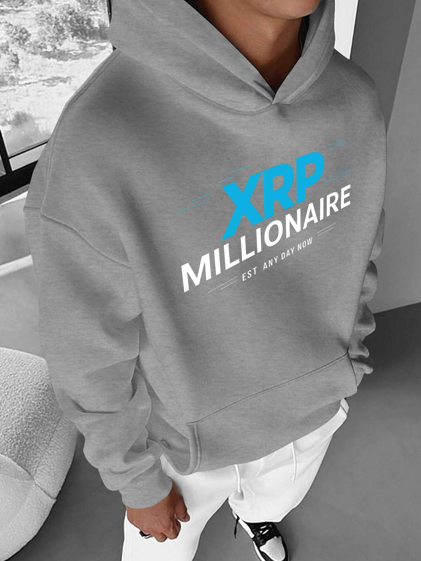 lässige kapuzenpullover herren xrp textdesign - Temu Switzerland