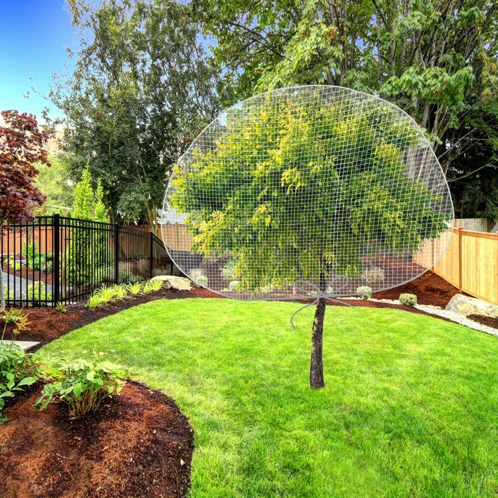 10x10FT Garden Netting With Drawstring & Zipper - Bird Protection Plant Cover For Trees
