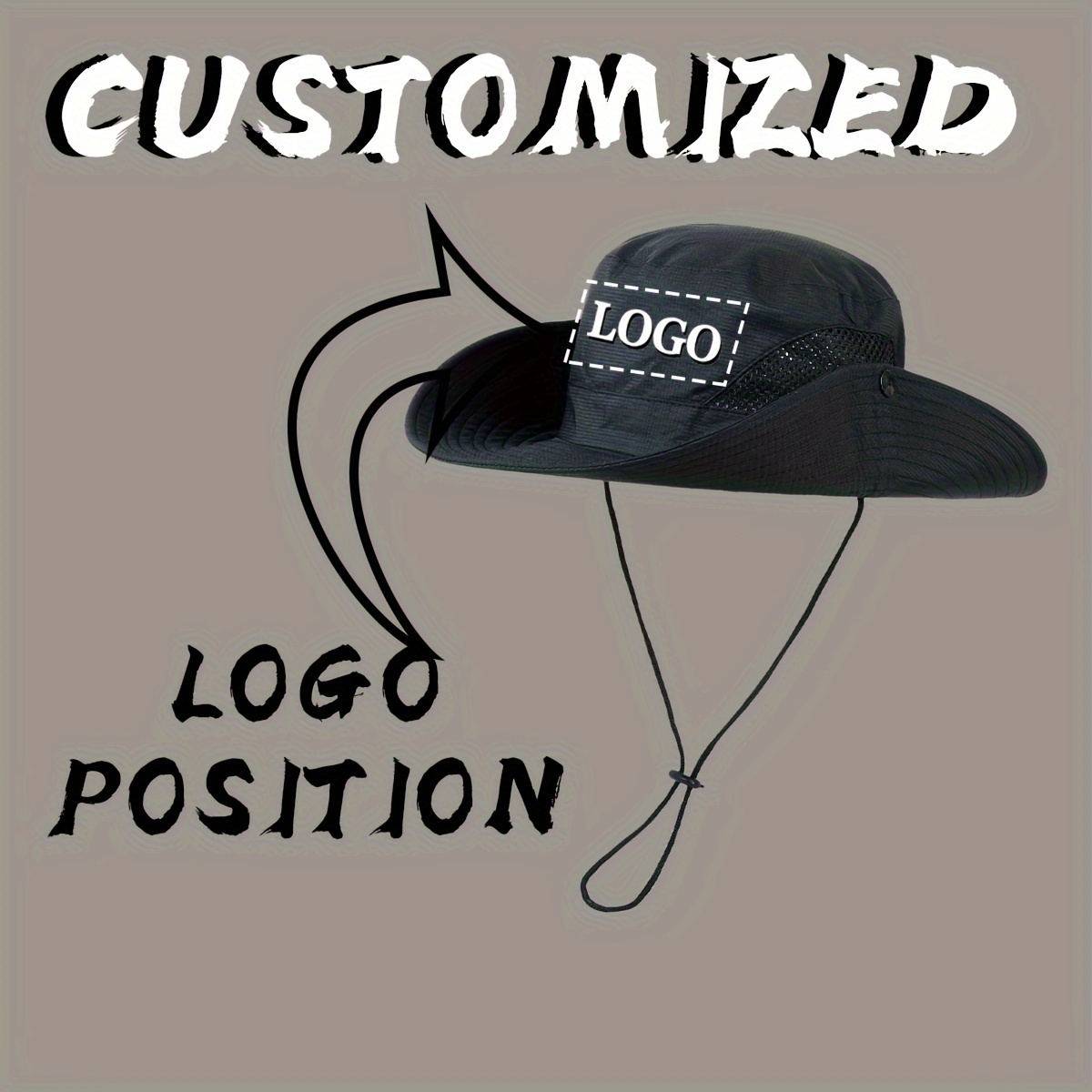 TEMU [customized] 1pc Custom Printed Sun Hat, Outdoor Hiking Hat, Climbing Sun Hat