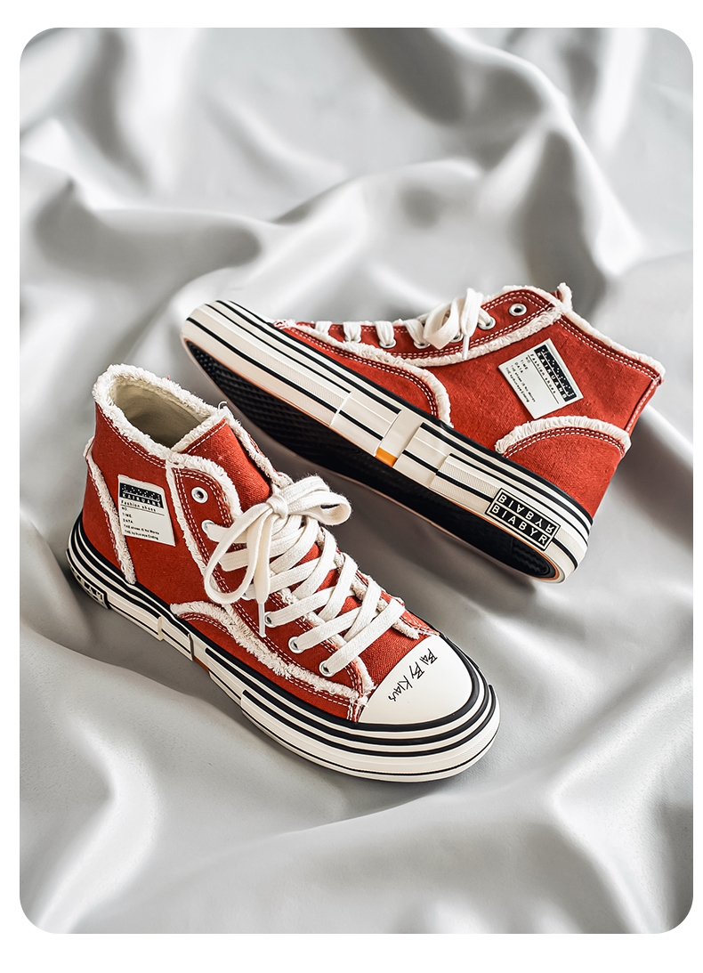 Men'S New Versatile Classic High-Top Trendy Youth Canvas Shoes for Outdoor Casual Wear.