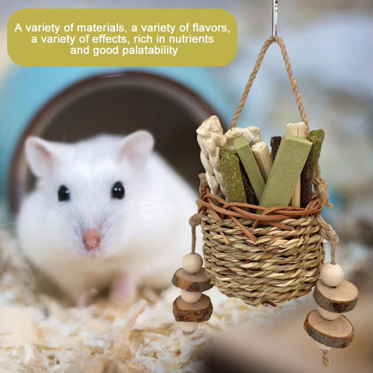 Handcrafted Rabbit Chew Toy | Made from Grass, Perfect for Keeping Your Pet'S Teeth and Claws Healthy