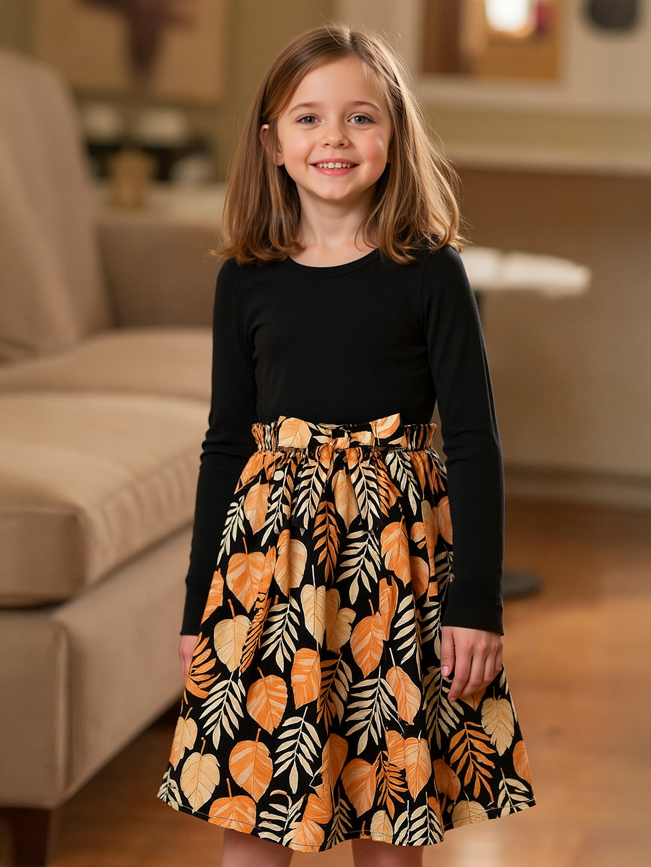 Vestido De Fiesta Para Niña Ju Petitpop – Cuadros, Lazo Delantero, Tallas 4-8 Años, Ideal Para Ocasiones Especiales