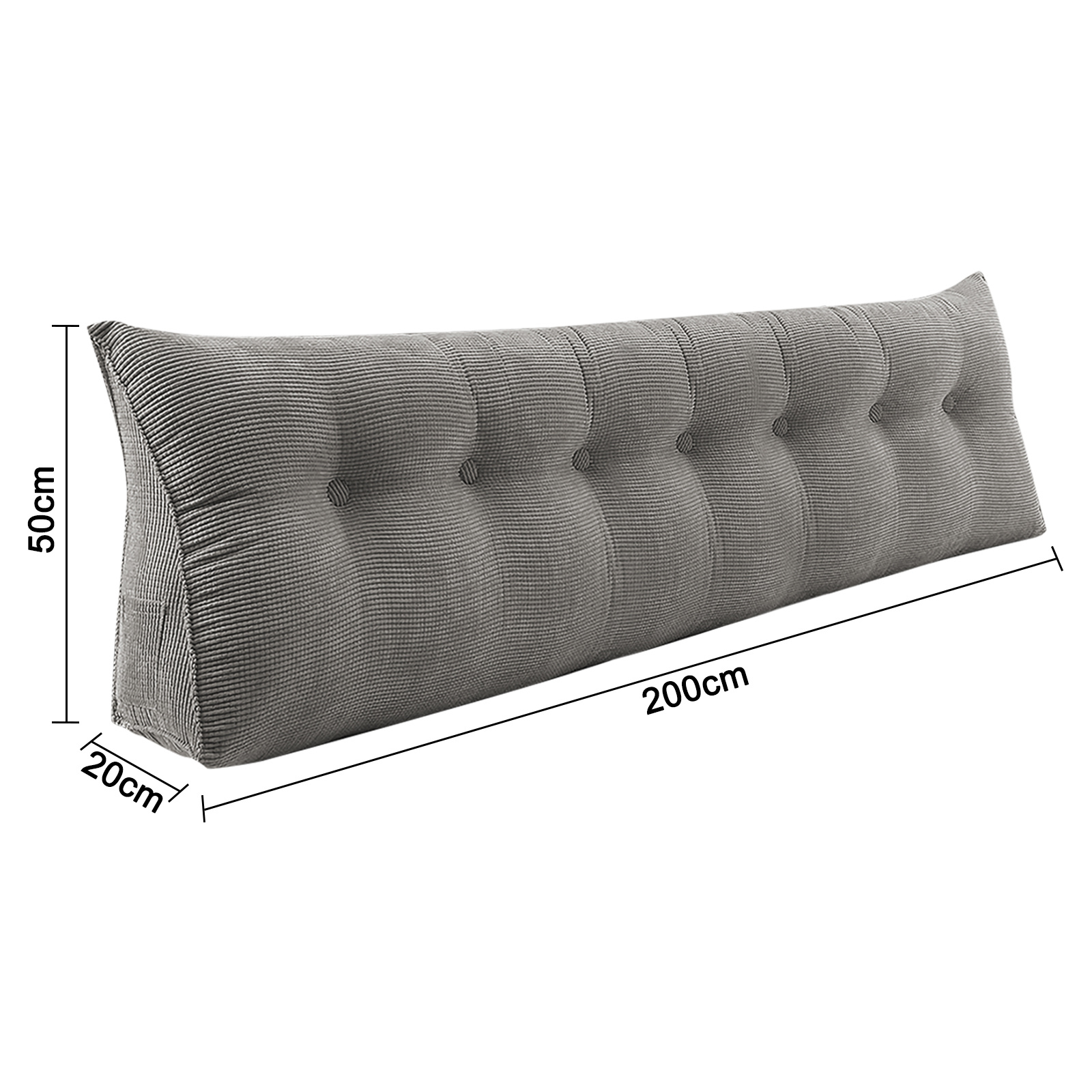 A Multifunctional Headboard Pillow That Serves As A Bed And Sofa Cushion, Ideal For Reading Support, With Lumbar Support, Featuring A Machine-washable Plush Cover, Measuring 200*50*20cm