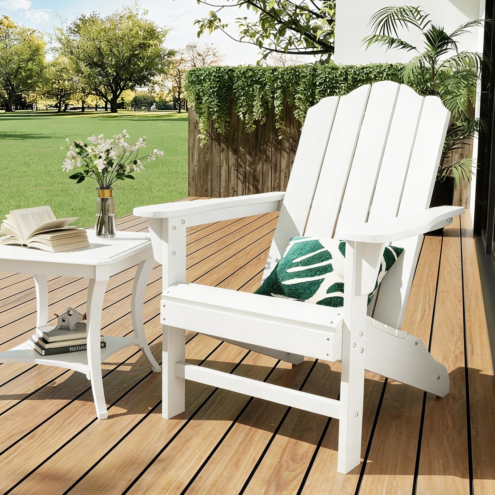 Image of 1pc Adirondack Chai Outdoor Patio Lounge Chair For Garden Deck Backyard Poolside