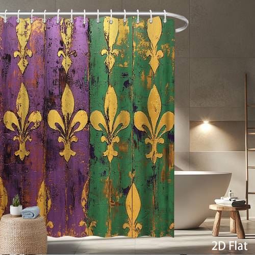 2d flat 2d flat 1 2d curtain featuring a pattern in purple green and golden this vintage design adds to home decor bathroom additions with sizes in 59x70 8 inches 70 8x70 8 inches