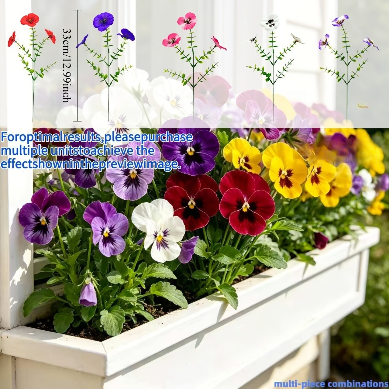 90 stück blumen, 30 bündel künstliche  /violinen/gänseblümchen/wildaster,   für verschiedene feiertagsdekorationen, uv-beständige kombination,   für innen- und außenbereich - auch für hochzeitsdekoration und tafelaufsatz - blumenarrangement