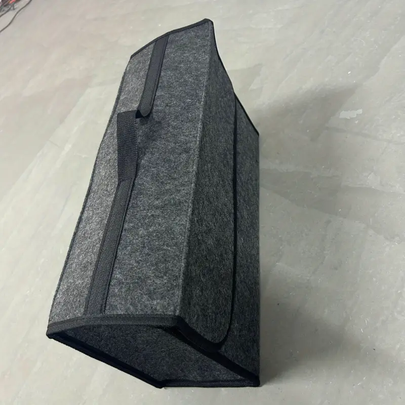 1pc non-tissé pliable coffre de organisateur, sac de rangement multifonctionnel pour outils et poubelles, coffre de lavable à boîte de rangement détails 0