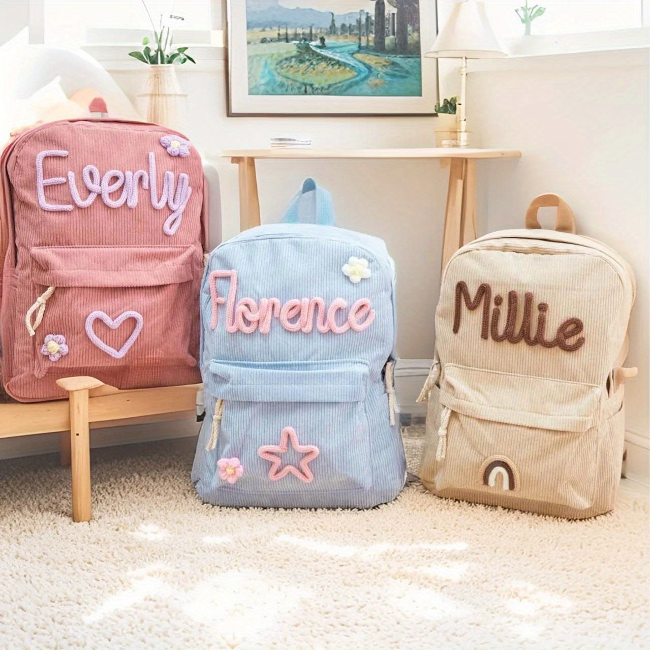 Zaino personalizzato con nome, borsa scolastica personalizzata, borsa per libri con monogramma, regalo di compleanno per studenti_voghion.com