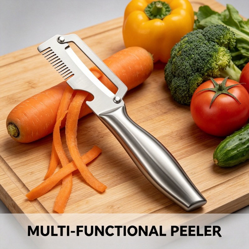 Heavy-duty All-steel Integrated Multi-functional Peeler, Household Thickened Upgraded Fruit And Vegetable Peeler, Kitchen Fast Artifact