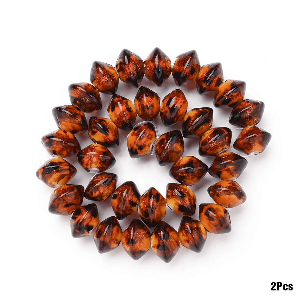 2pcs Brown Glass Beads Decorative Set for Jewelry Making