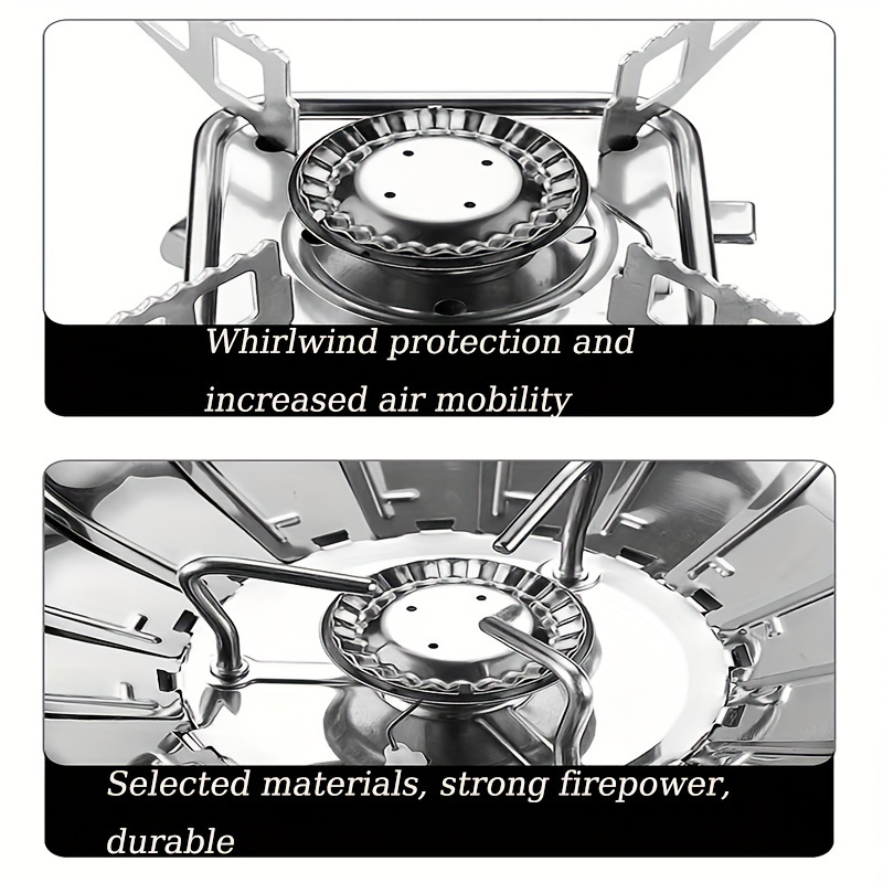 portable windproof camping stove with foldable design     hiking and picnics Product details 3