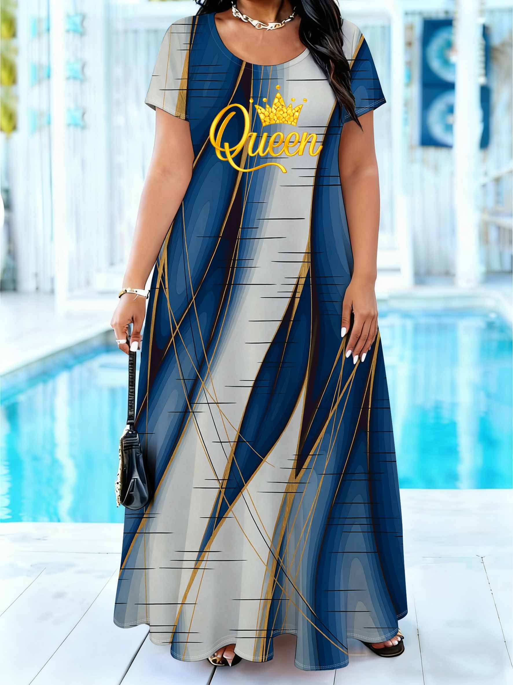 blue plus size maxi dress Plus-Size Navy Blue Long Formal Prom Dress by La Femme Navy / 16W main image 1