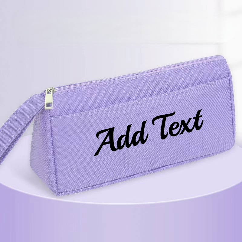 TEMU Estuche para lápices personalizado con /initials/texto, ideal para - Etiquetado personalizado, organizador con asa, para bolígrafos, - Elegante