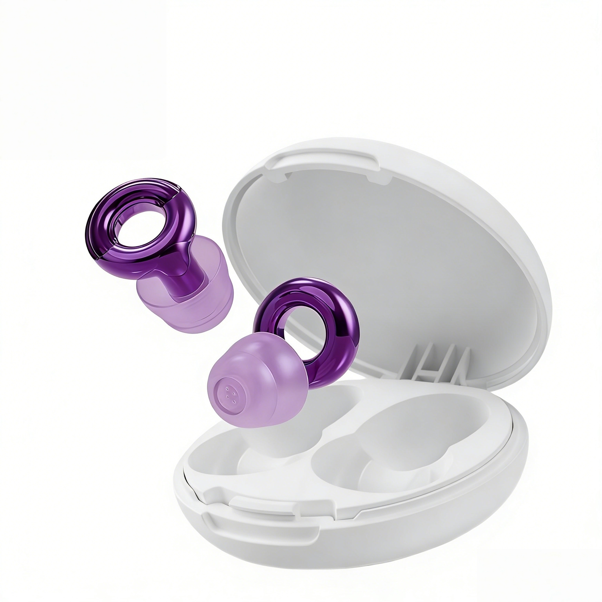 TEMU Earplugs Designed For Sleep, Reusable And Essential For Travel, Suitable For Work And Study, Includes A Portable Case And 4 Pairs Of Ear Tips In